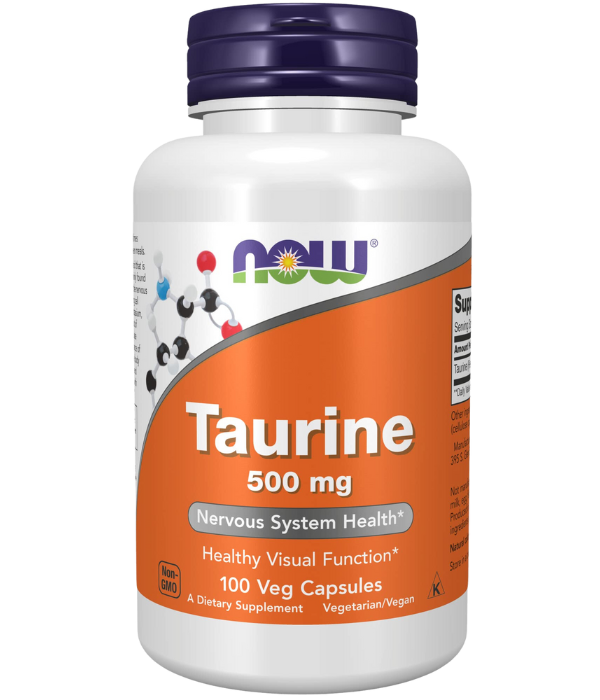 Now Taurine 500 mg Veg Capsules
