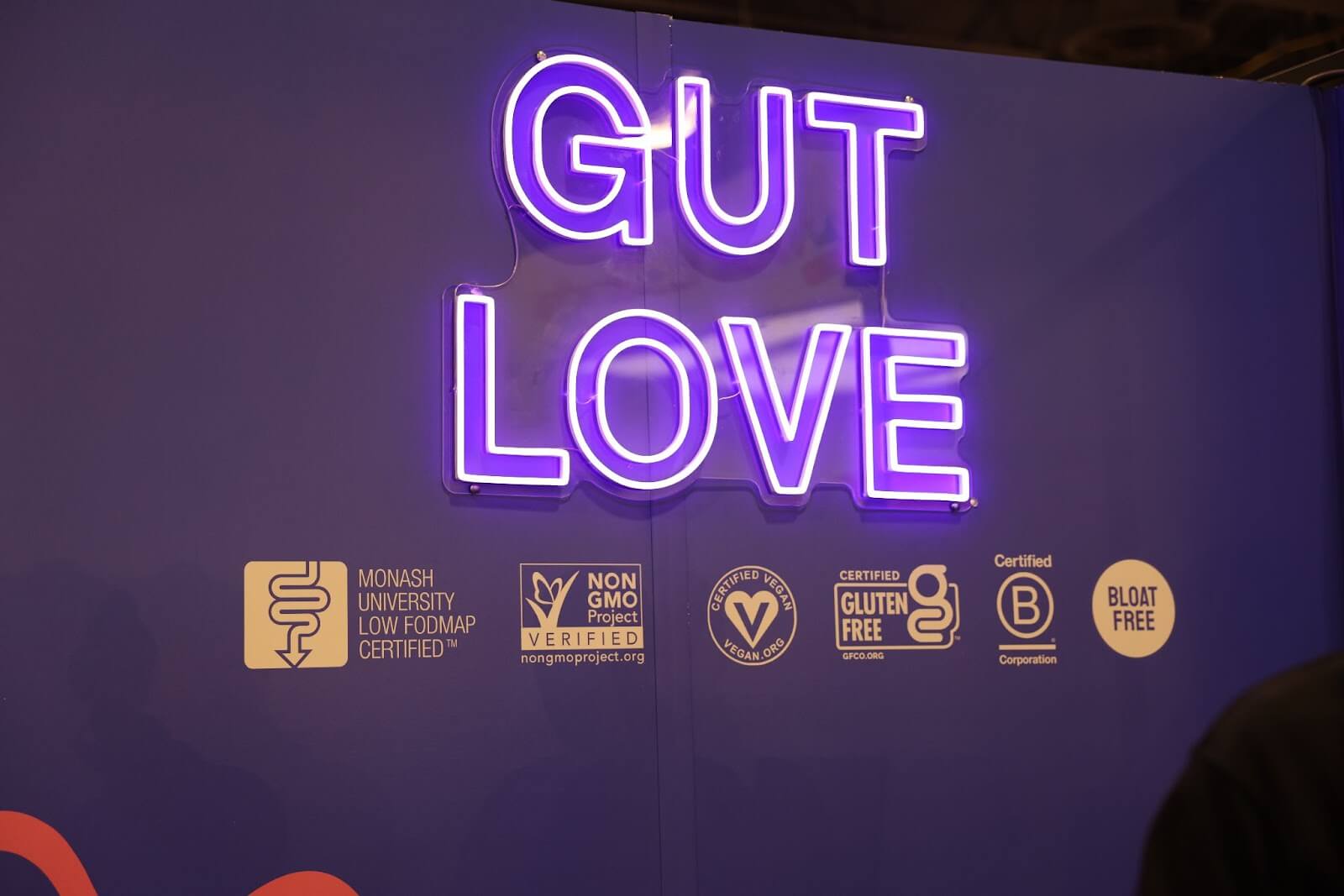 fody foods gut love sign at expo east 2022