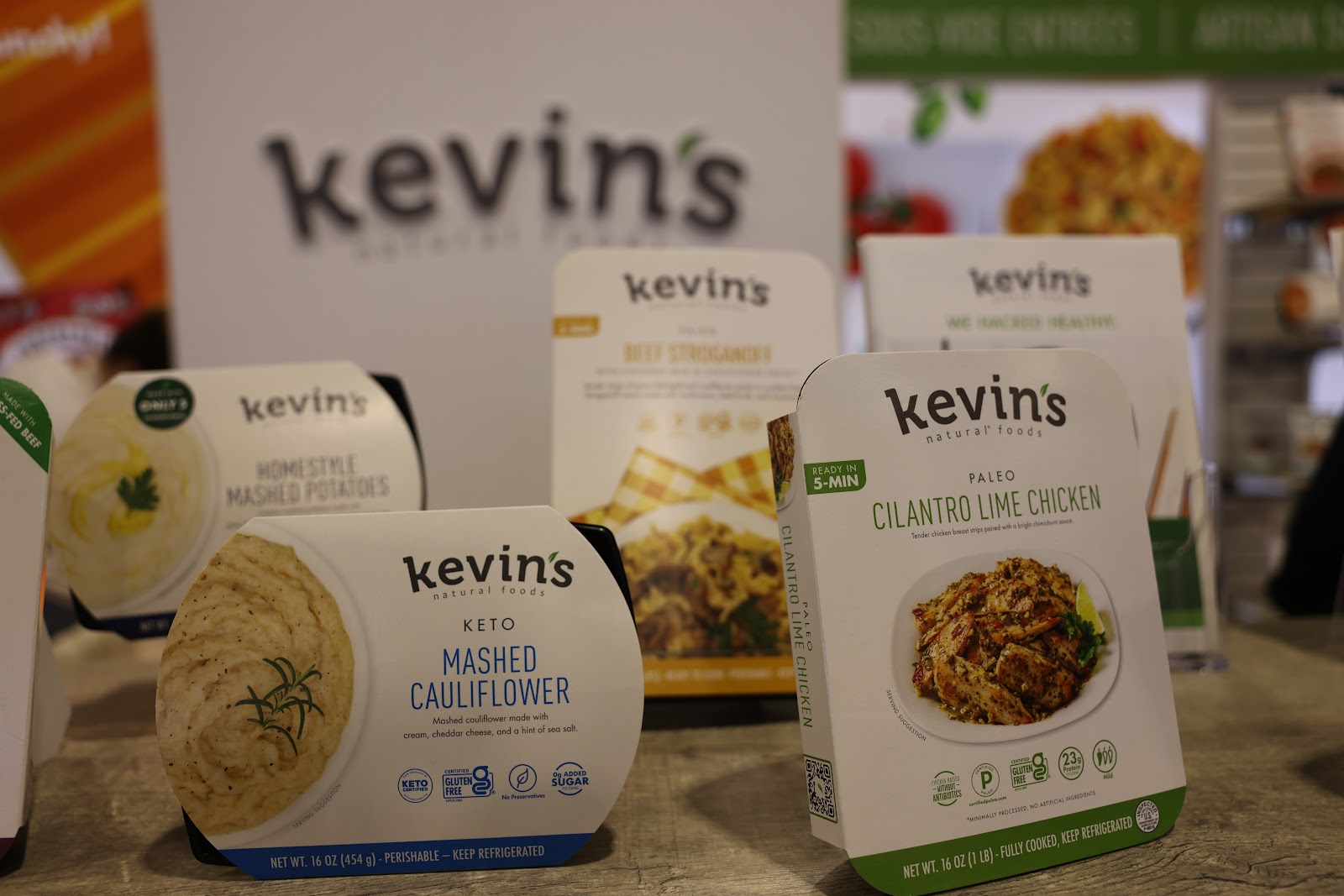 Kevin's natural foods samples at expo east 2022