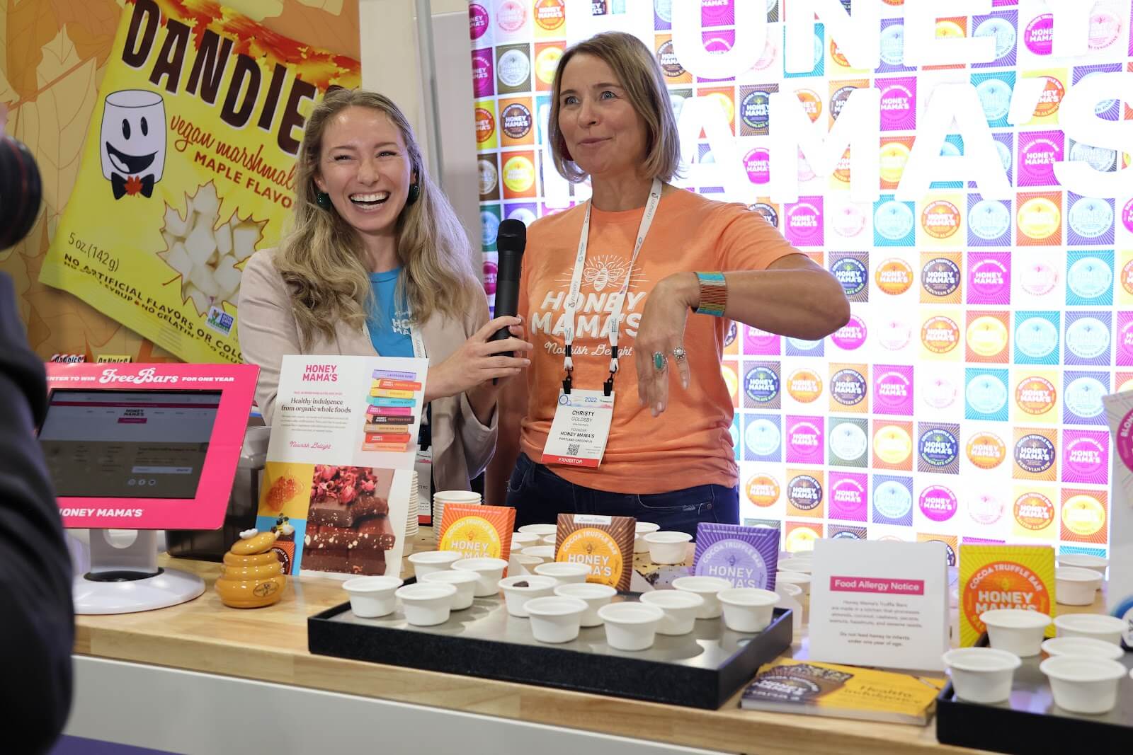 Angela Lukic and Christy Goldsby of Honey Mama's at expo east 2022