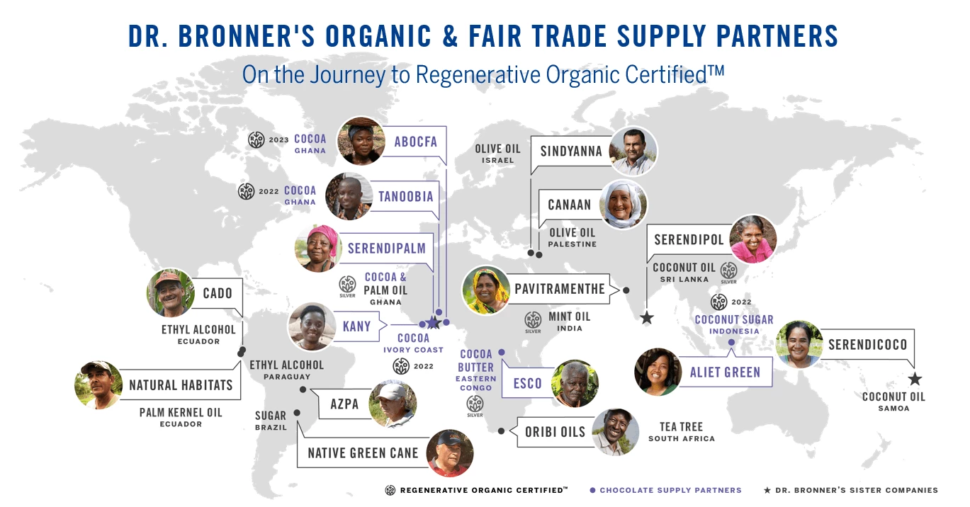 dr bronner's sourcing from organic and fair trade supply partners
