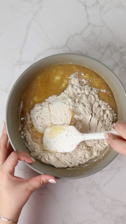 fold in the flour