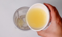 ginger shots add lemon juice to blender