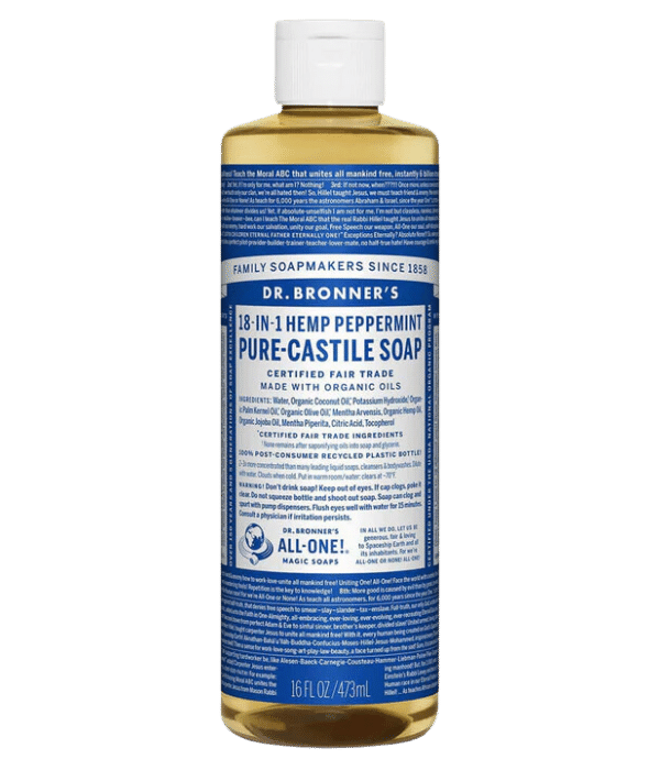 Dr. Bronner's Peppermint Pure-Castile Liquid Soap 