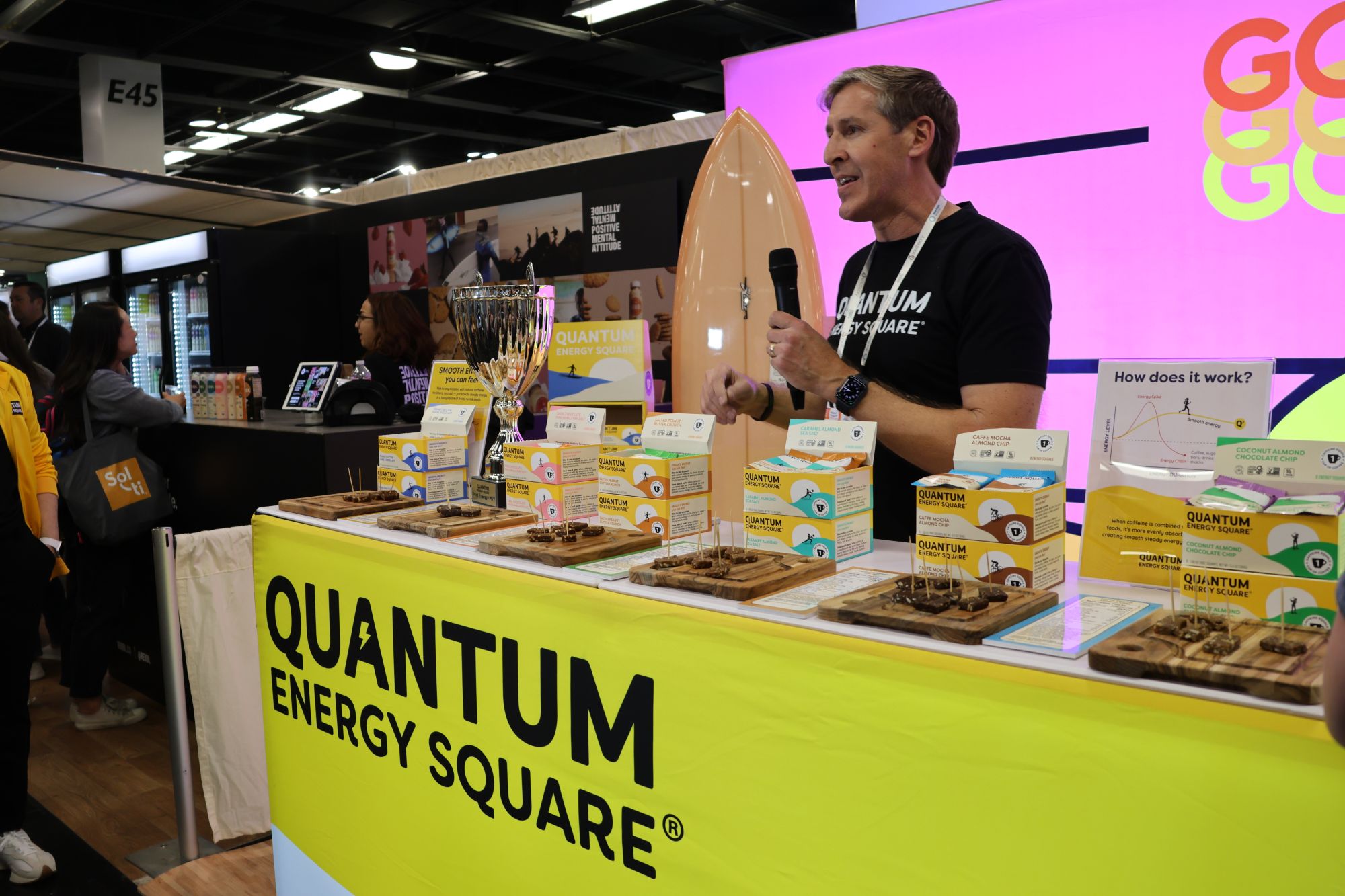 Quantum Energy Square booth at expo west 2023