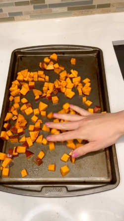 Cook sweet potatoes for 10 minutes