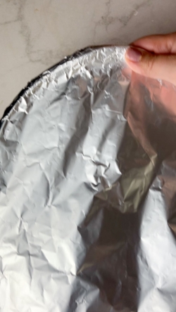 Cover your dish with foil and cook for 30 minutes.