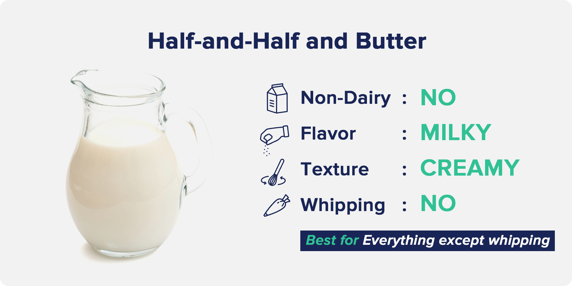 half-and-half and butter