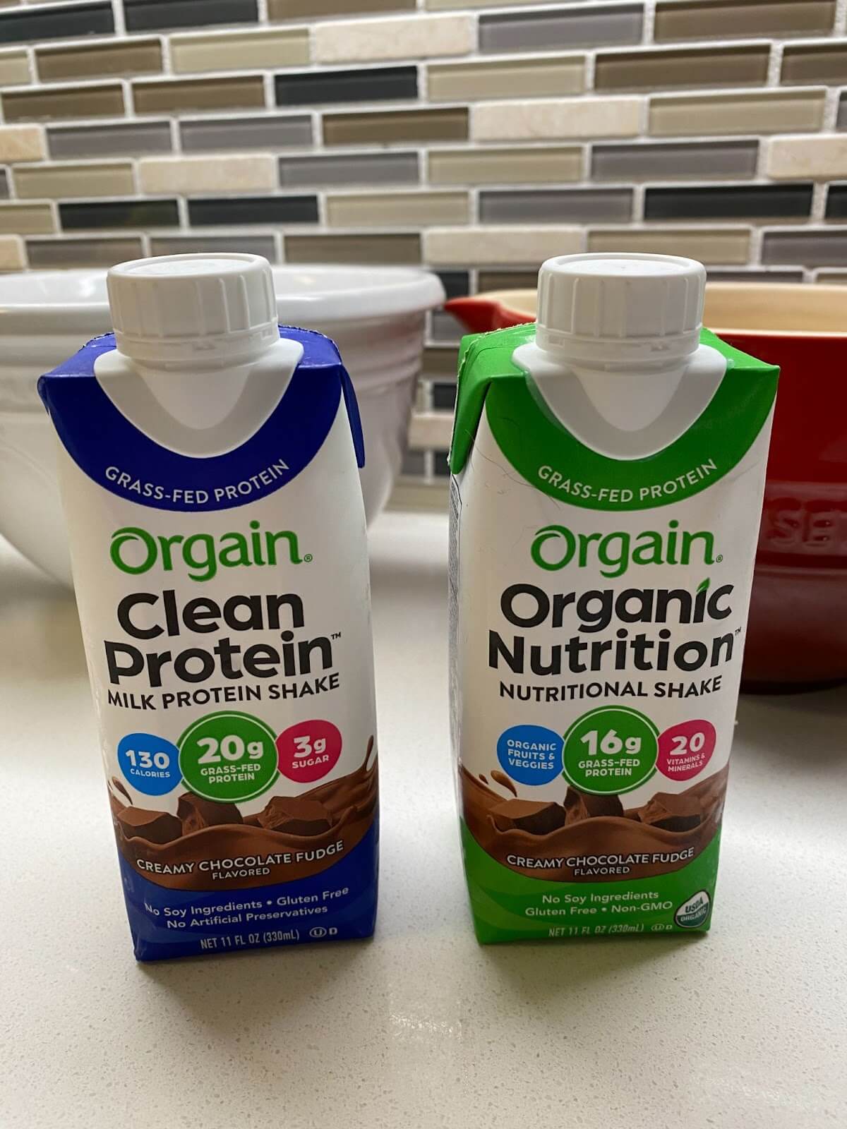 Orgain Clean Protein Milk Protein Shake and Orgain Porganic Nutrition Nutritional Shake