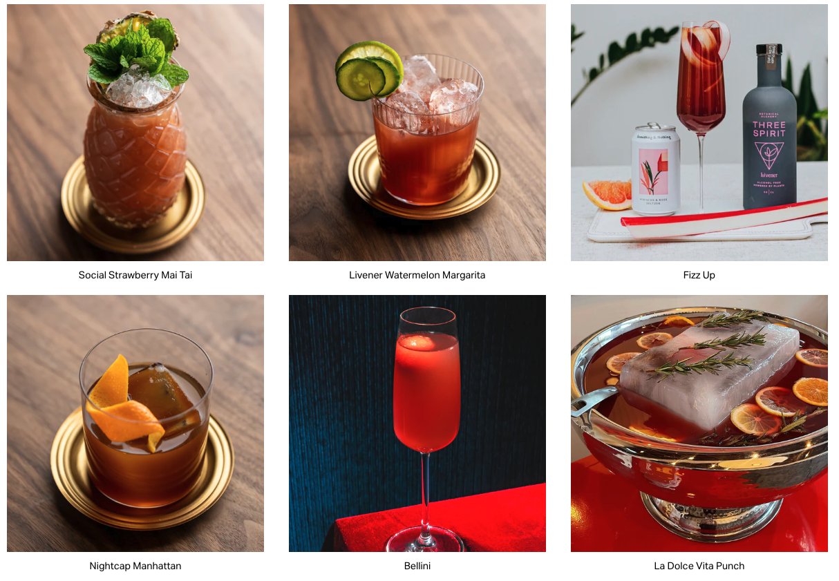 A glimpse at Three Spirit’s mocktail recipe collection