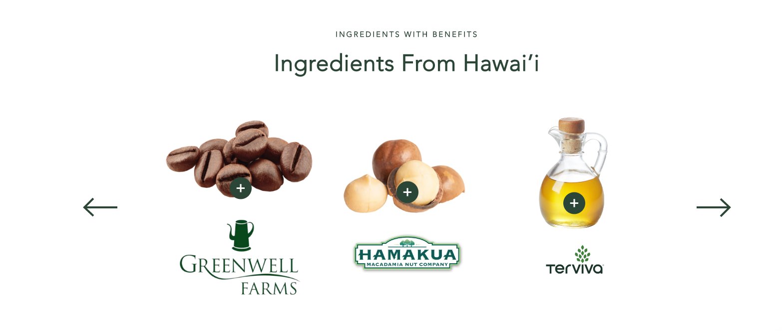 Kona Bar Product Page - Ingredients from Hawai'i