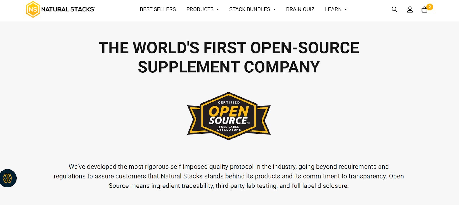THE WORLD'S FIRST OPEN-SOURCE SUPPLEMENT COMPANY