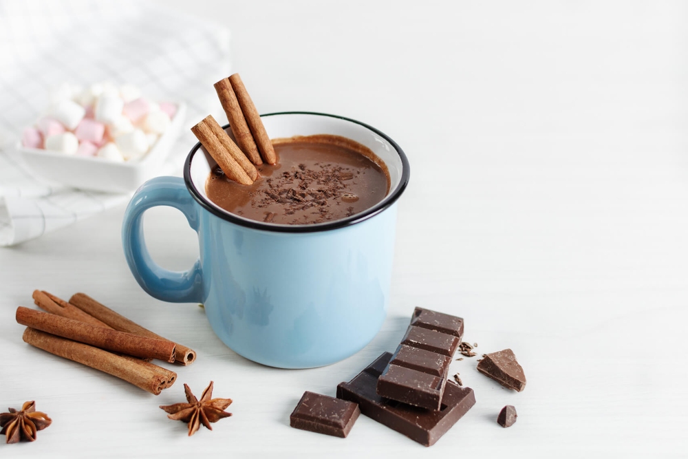healthy spiced hot chocolate