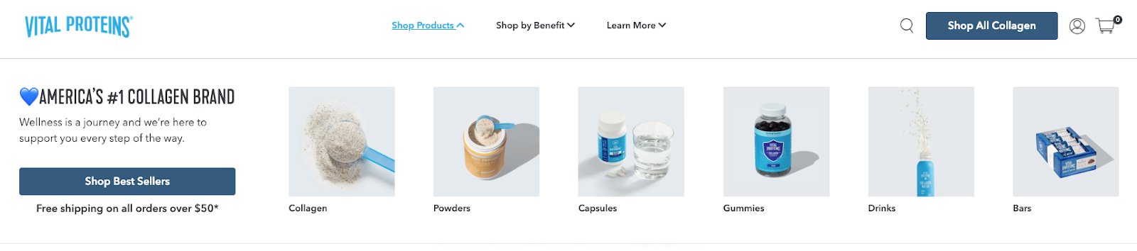 “Shop Products” tab