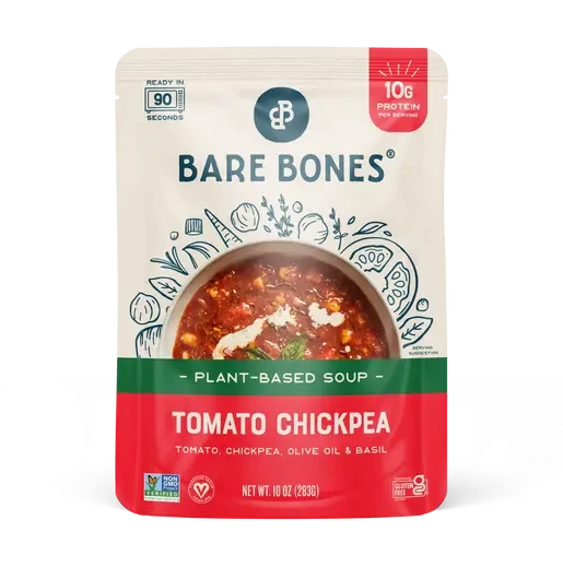 Bare Bones Plant-Based Soup: Tomato Chickpea