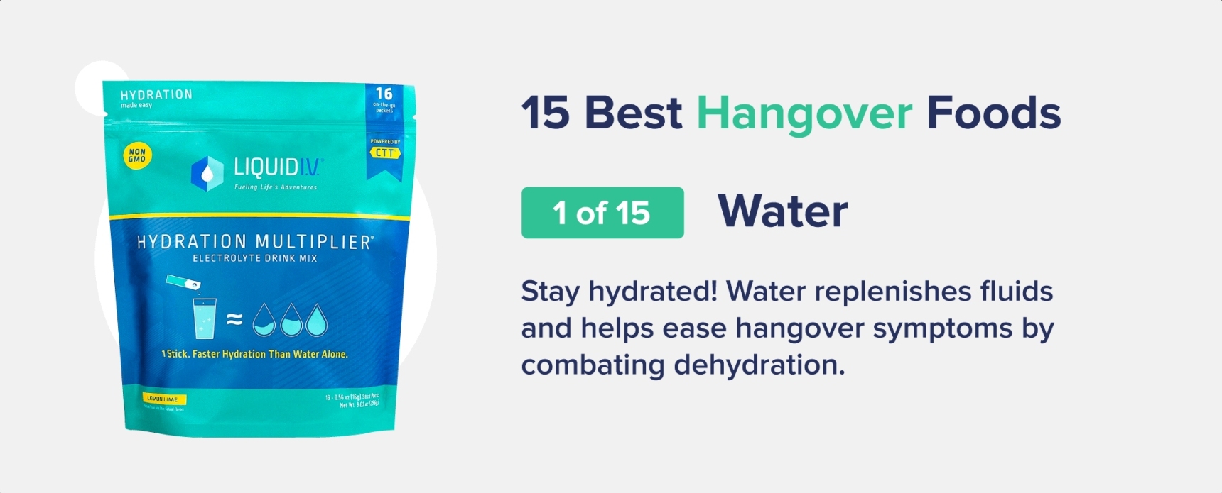 water best hangover foods