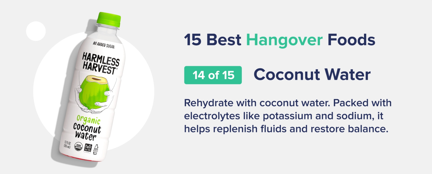 coconut water best hangover foods