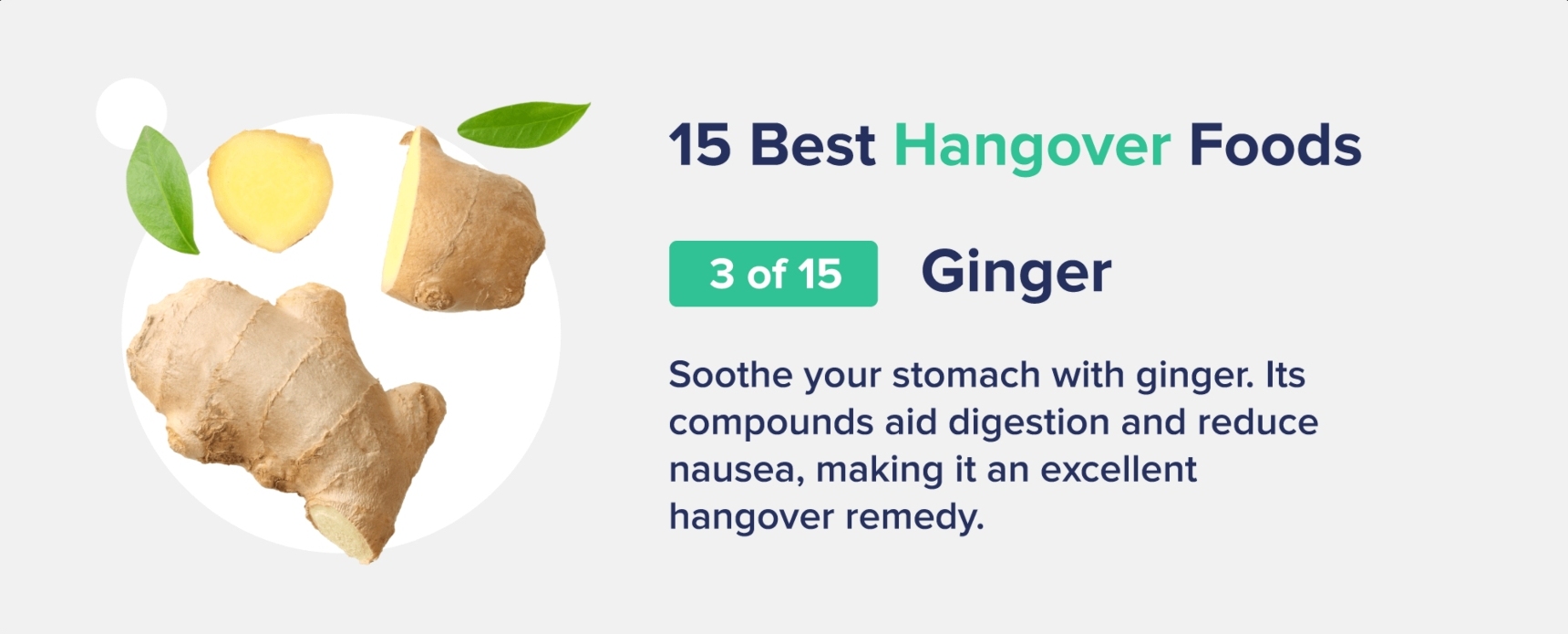 ginger best hangover foods