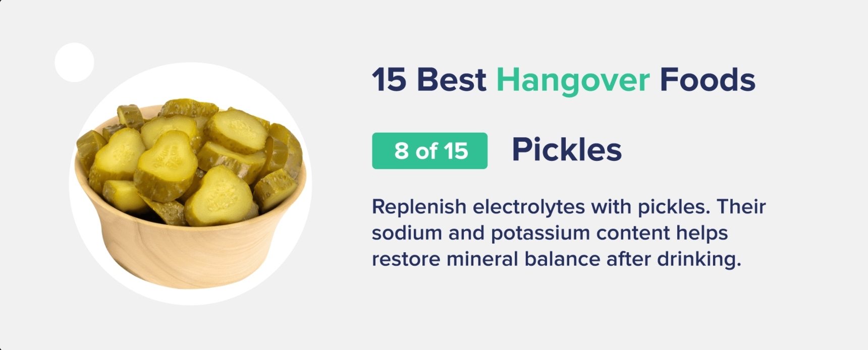 pickles best hangover foods
