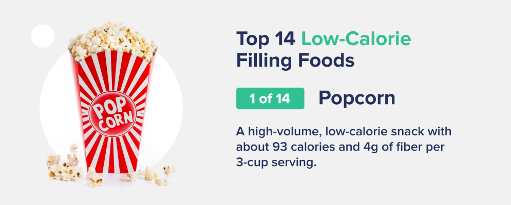 popcorn low-calorie filling foods