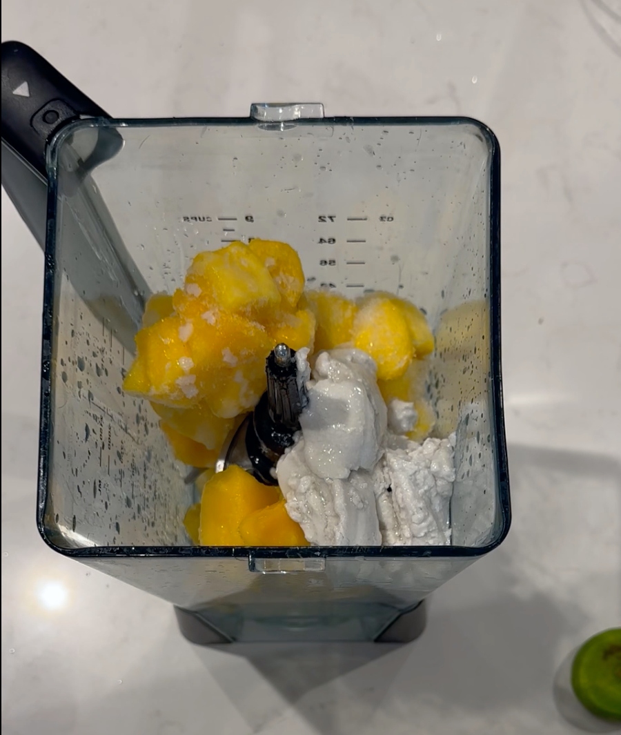 ingredients added to a blender