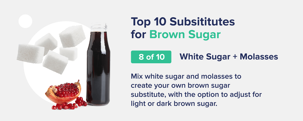 white sugar and molasses brown sugar substitute