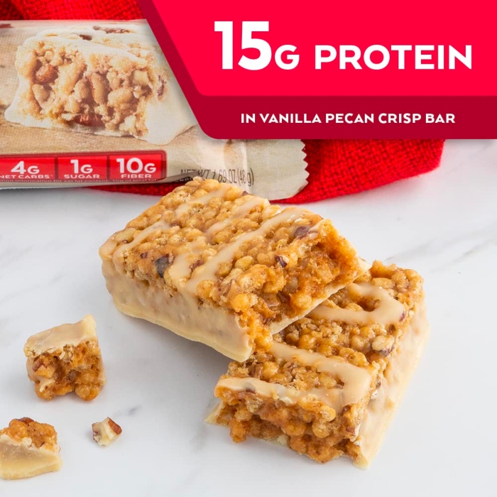atkins vanilla pecan crisp protein bar for weight loss