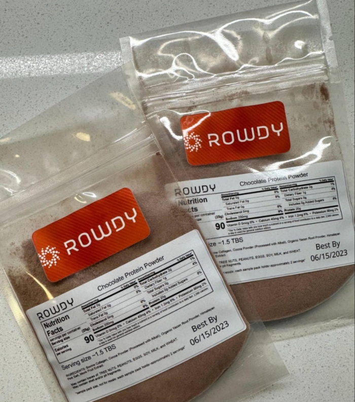 rowdy chocolate collagen powder pouches