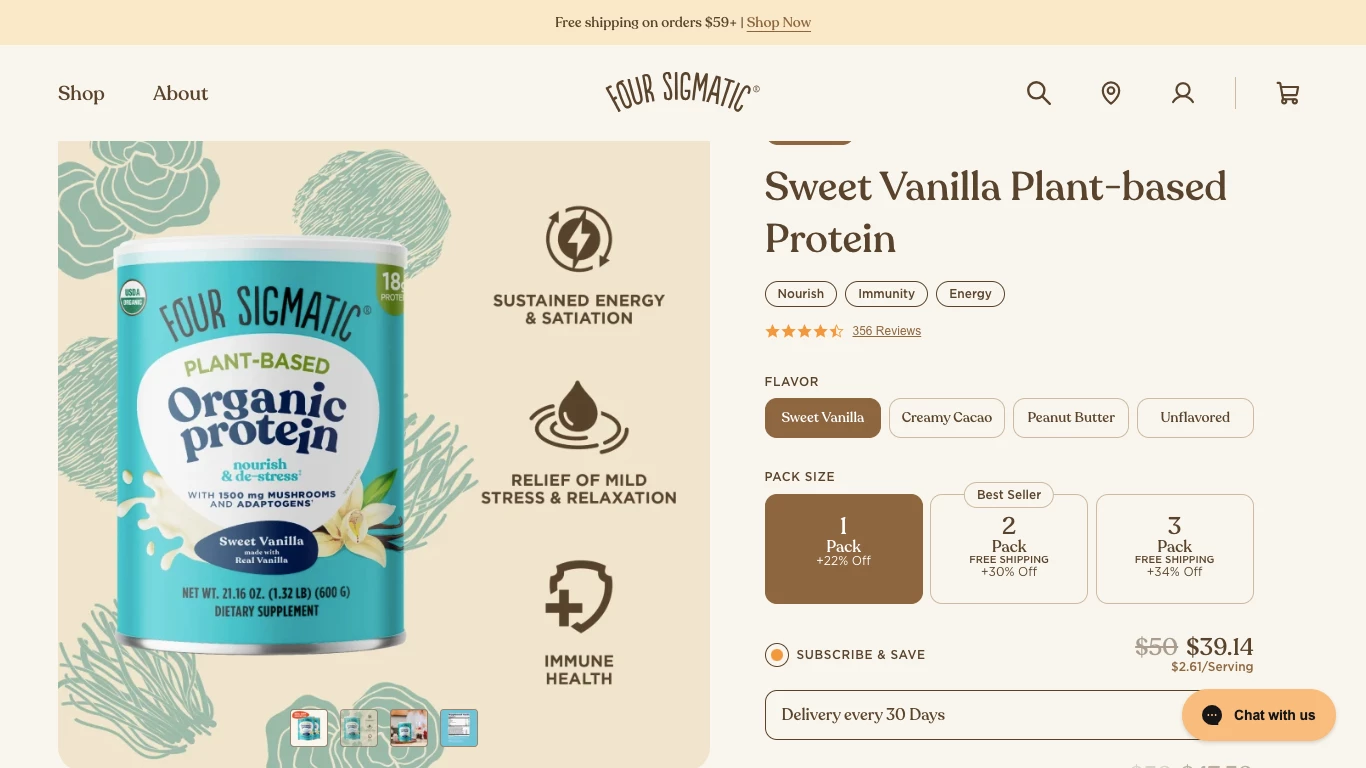 Four Sigmatic Website Experience