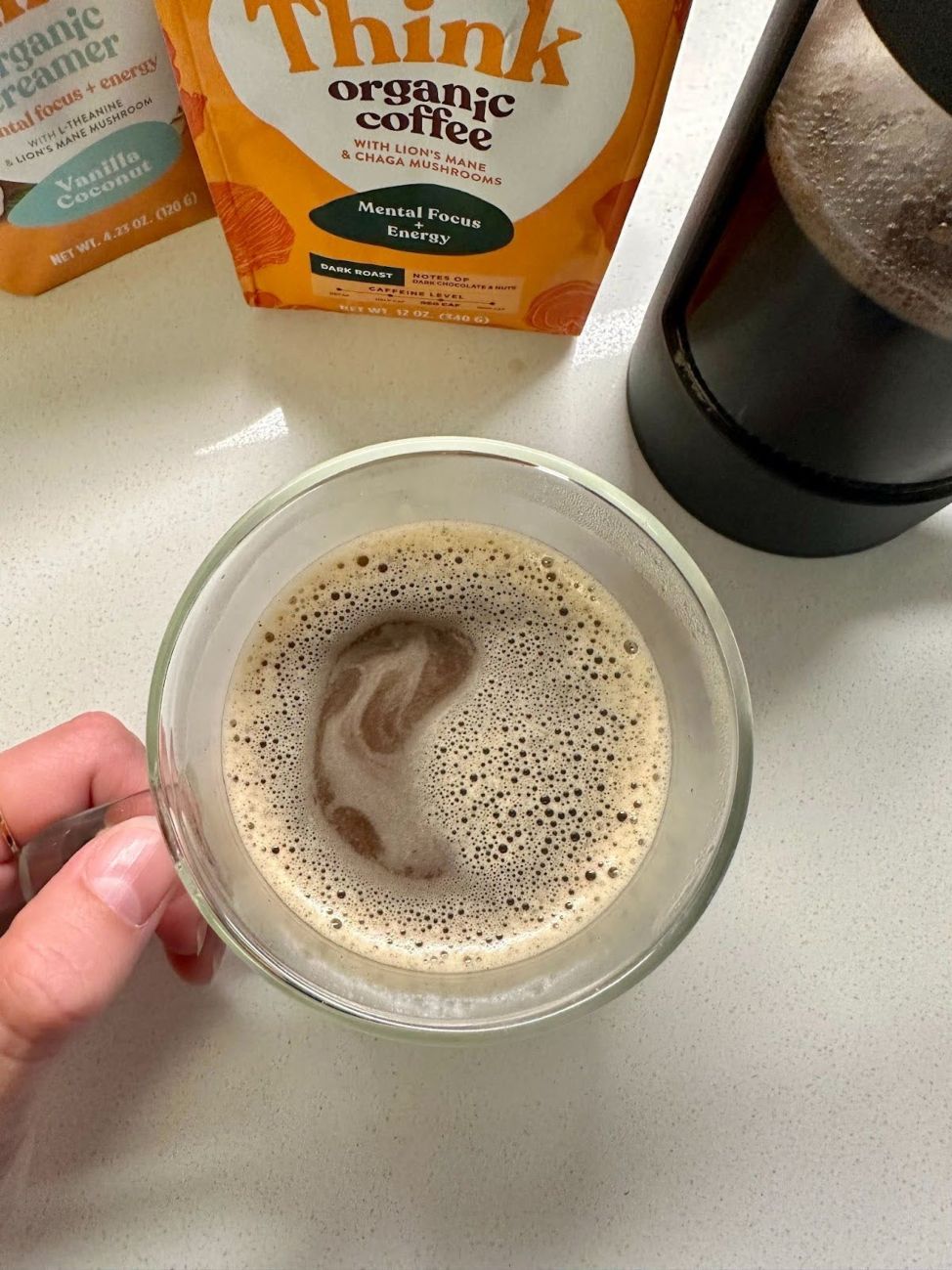 Think coffee with Think powdered creamer