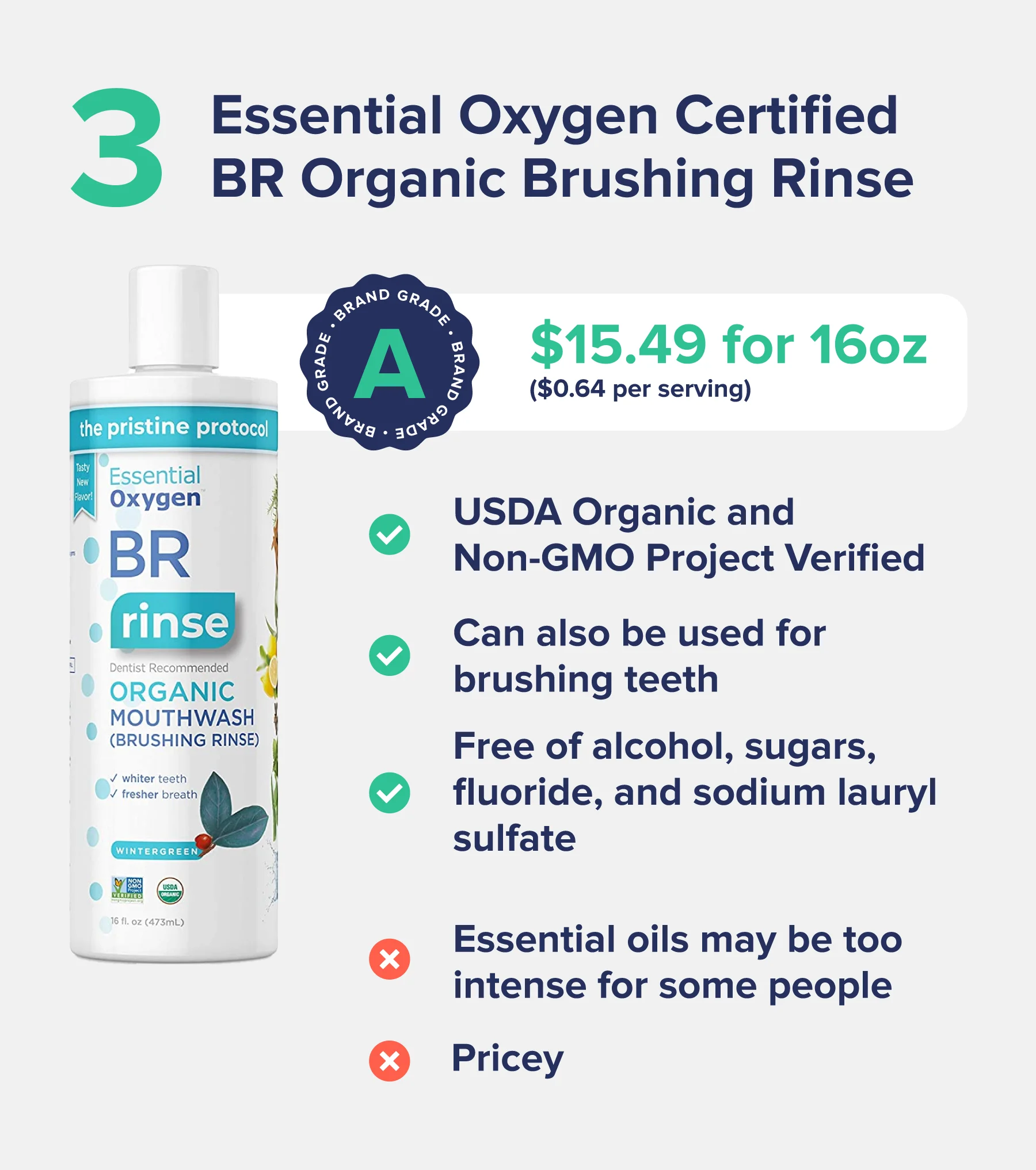 3 - Essential Oxygen Certified BR Organic Brushing Rinse