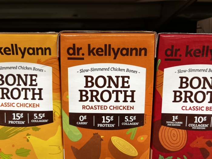 Boxes of bone broth.
