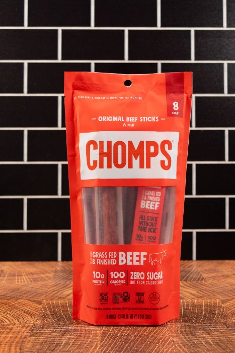 Package of Chomps Original Beef Sticks.