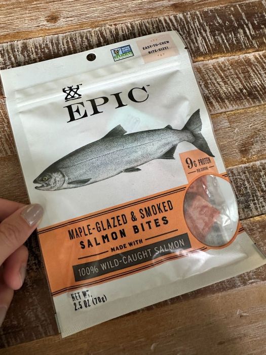 Package of Epic Provisions Salmon Bites.