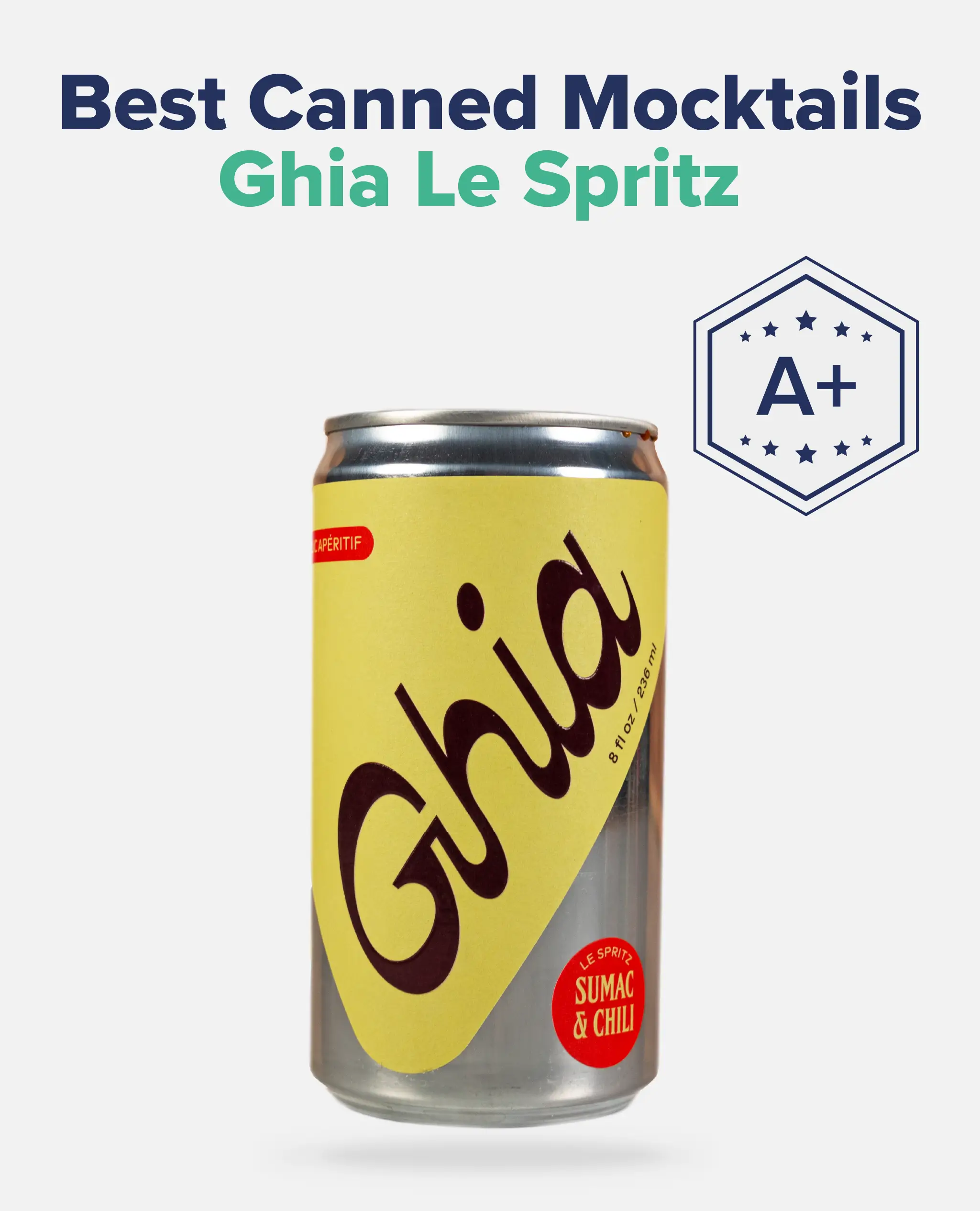 Image of the TNI overall best canned mocktaill, a Ghia Le Spritz can with an A+ grade. 