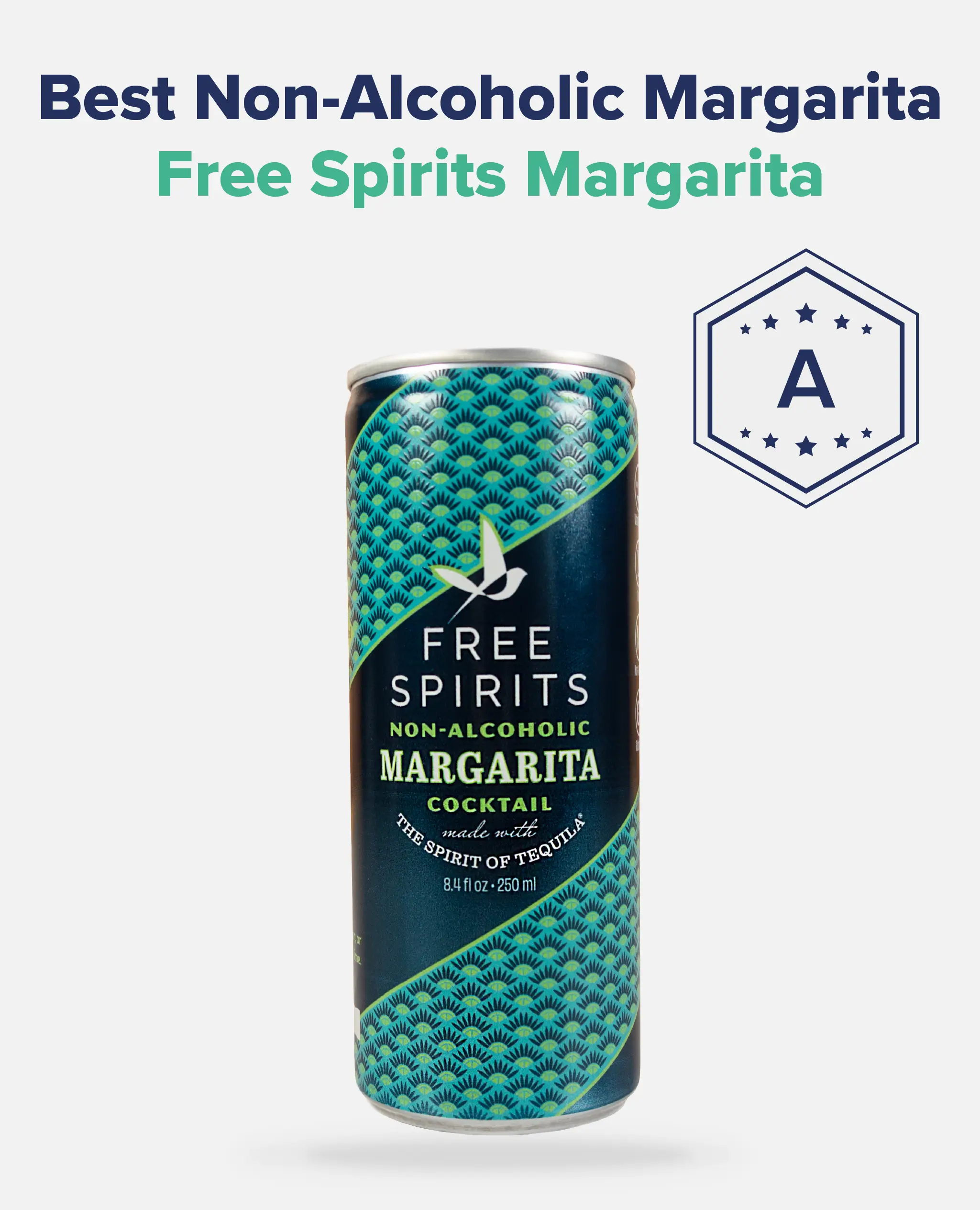 Image of the TNI best canned margarita,  Free Spirits Margarita, with an A rating. 