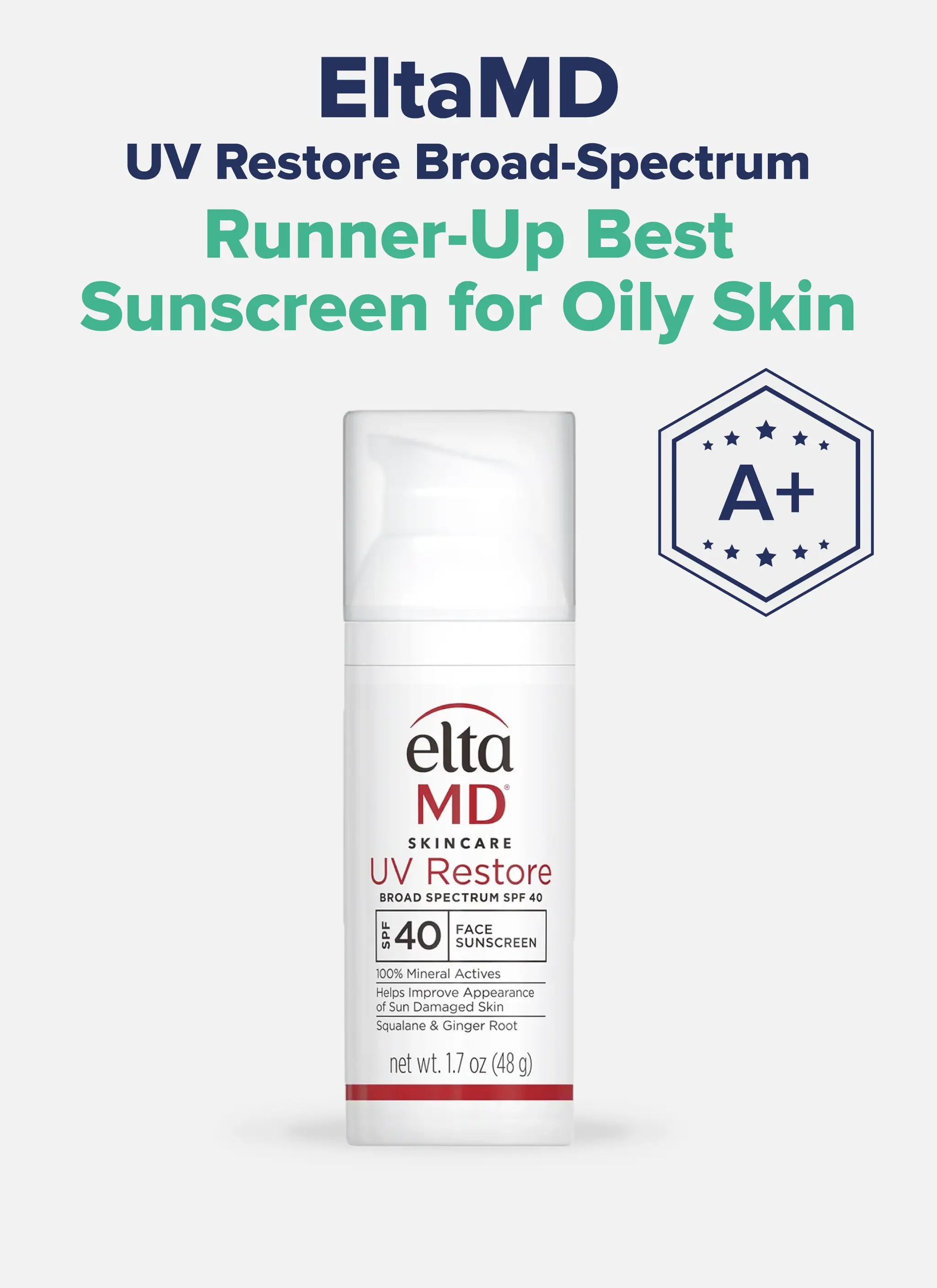 Image of Runner-Up Best Sunscreen for Oily Skin: EltaMD UV Restore Broad-Spectrum.