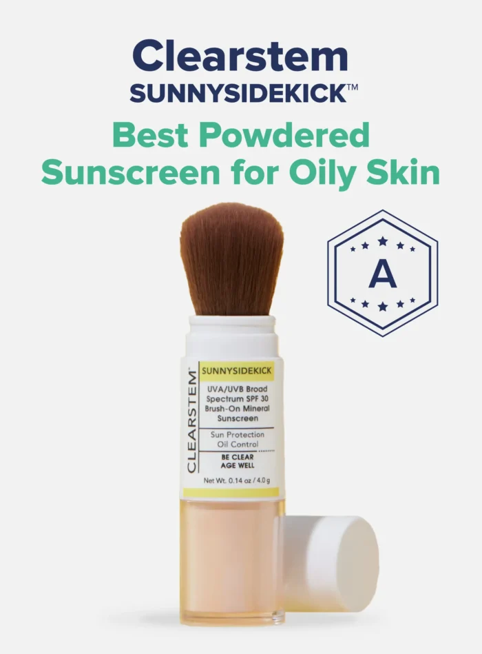 An image of the best powdered sunscreen for oily skin: Clearstem SUNNYSIDEKICK.