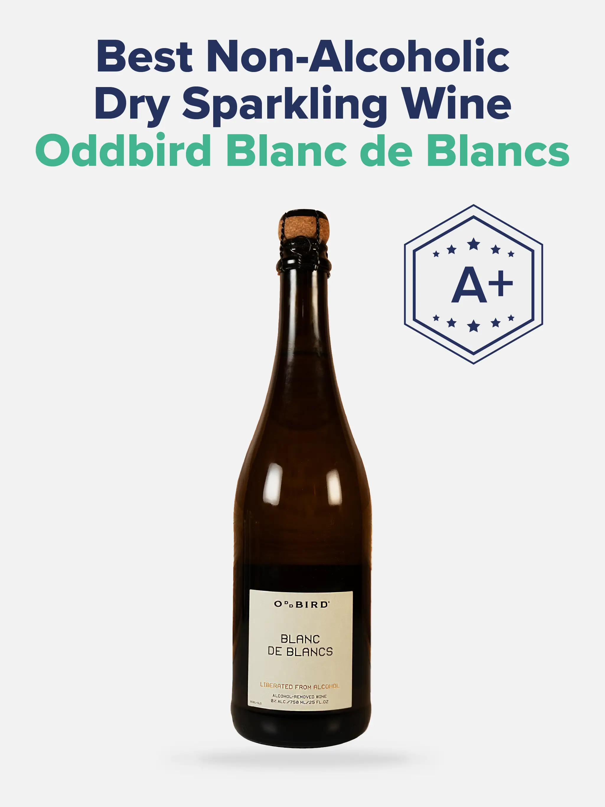 Best Non-Alcoholic Dry Sparkling Wine: Oddbird Blanc de Blancs Sparkling Non-Alcoholic Wine (A+)