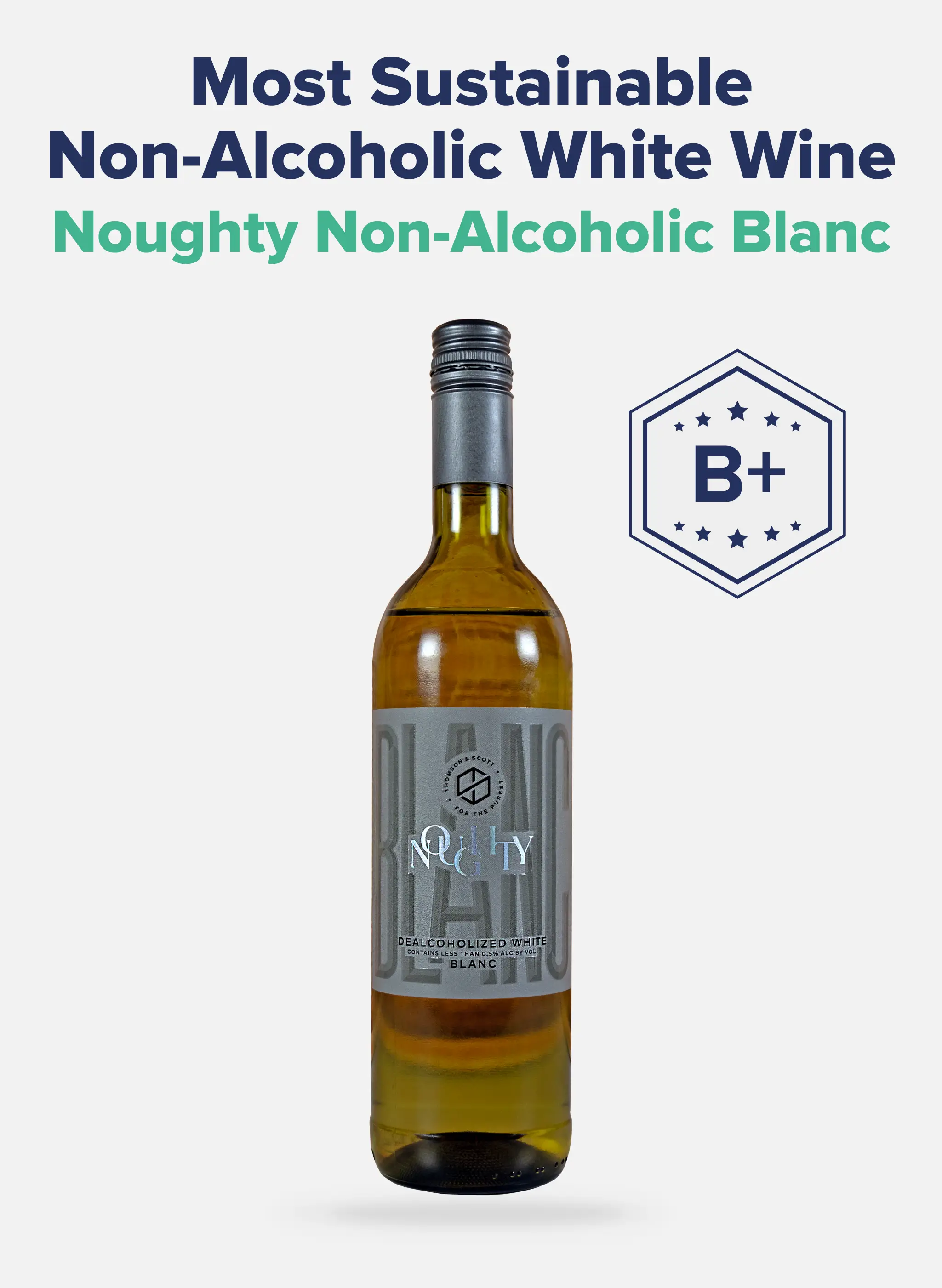 Most Sustainable Non-Alcoholic White Wine: Noughty Non-Alcoholic Blanc (B+)